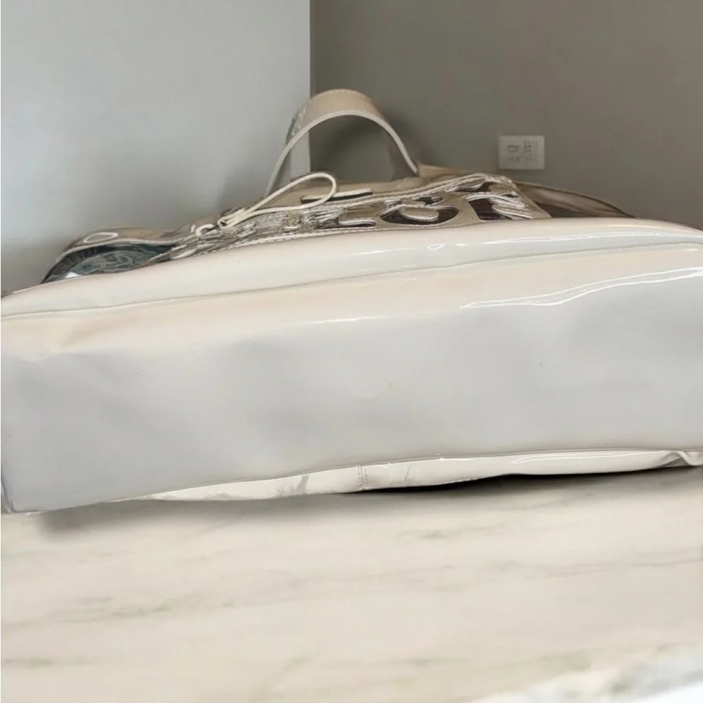 See By Chloe Multicolor Tote Bag PVC LEATHER FABRIC Floral Spring Summer Travel - Picture 7 of 12